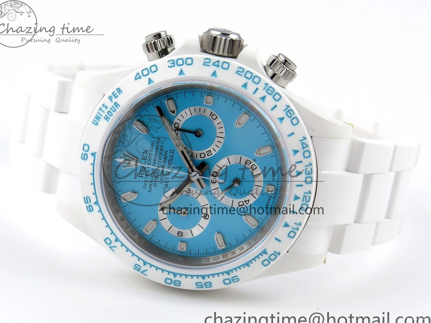 1224 Daytona AET White Ceramic Case and Bracelet Tiffany Blue Dial SA4130 V GoAnywhere 1889